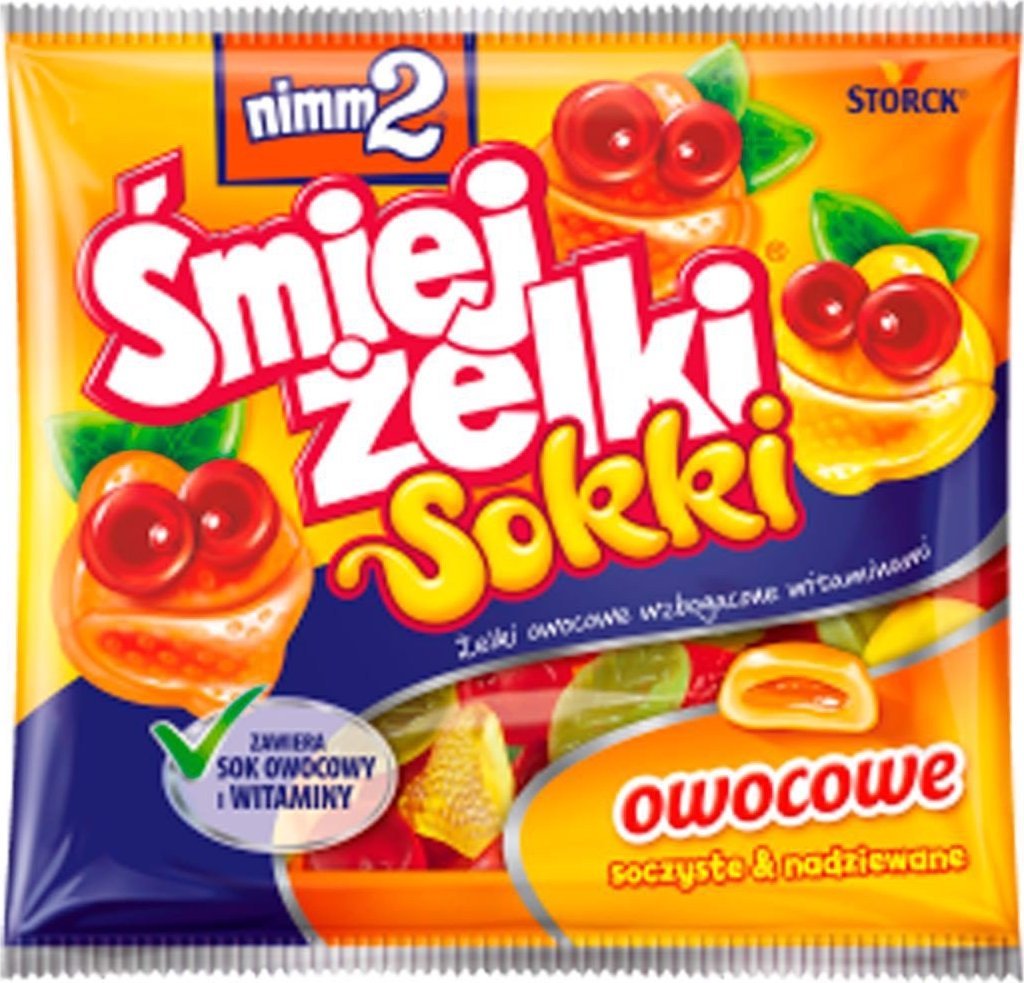Nimm2 nimm2 Śmiejżelki Sokki Żelki owocowe wzbogacone witaminami 90 g