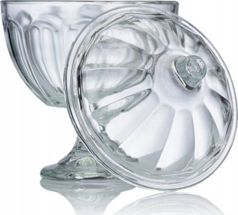 Koopman Słój na cukierki z pokrywką szklany na nodze 485 ml