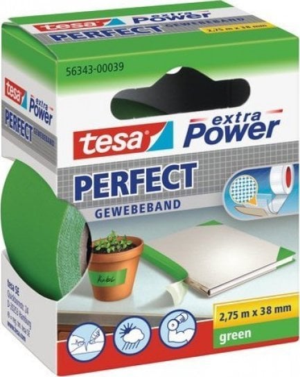 Tesa tesa extra Power Perfect Gewebeband 2,75m 38mm grün