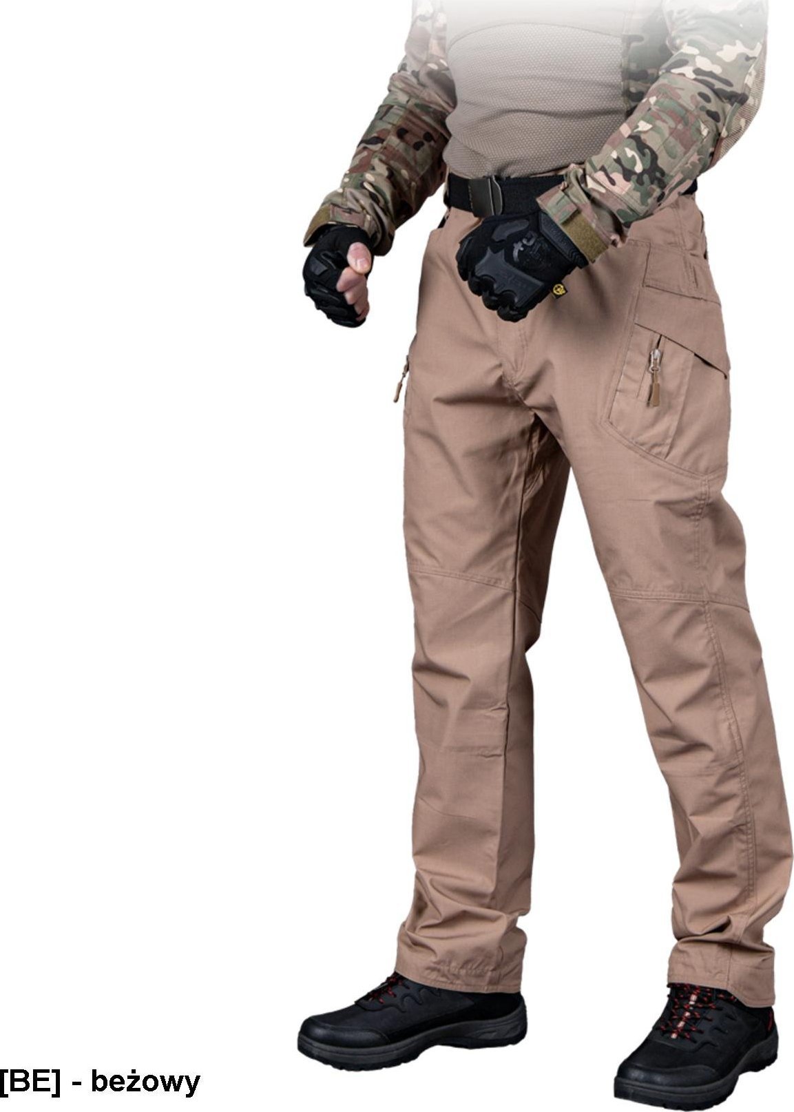 R.E.I.S. TG-JACKAL - spodnie ochronne do pasa typu Tactical Guard, 6 kieszeni, 65% poliester, 35% bawełna, 210-220 g/m L