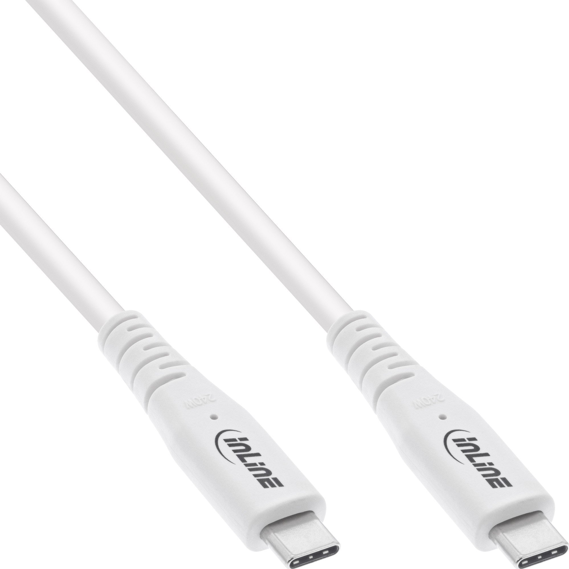InLine InLine® USB4 cable, USB Type-C male/male, PD 240W, 8K60Hz, TPE white, 2m
