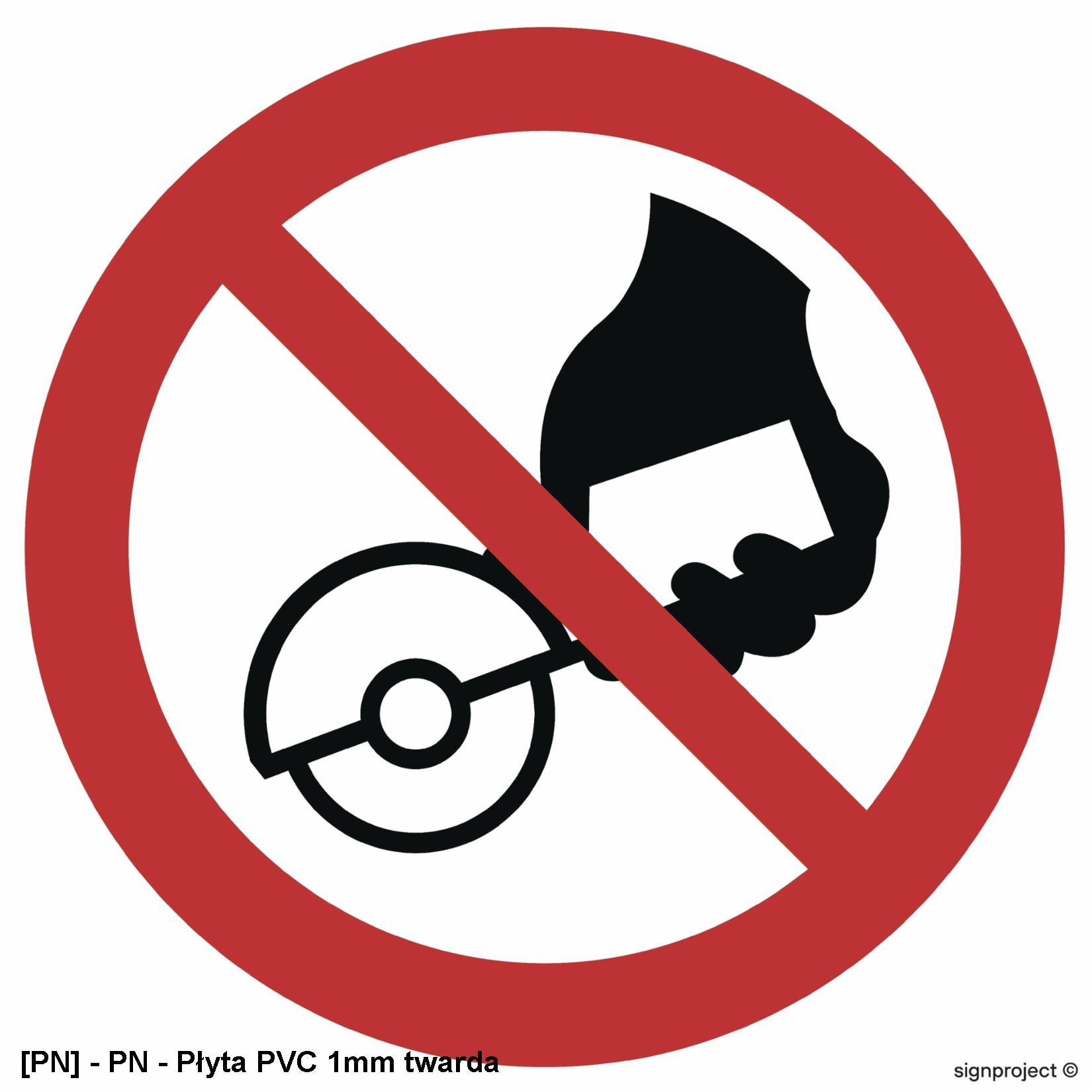 GA034 - Zakaz używania szlifierki ręcznej 500x500