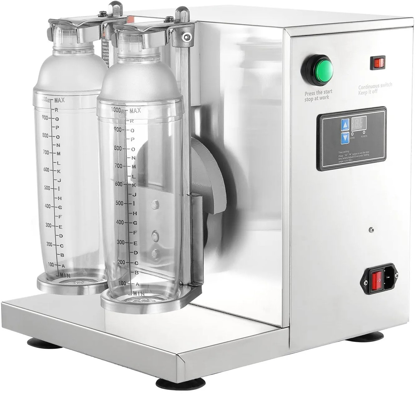 Mikser do shake milkshake 120W podwójny regulacja 0-180s sklep kawiarnia