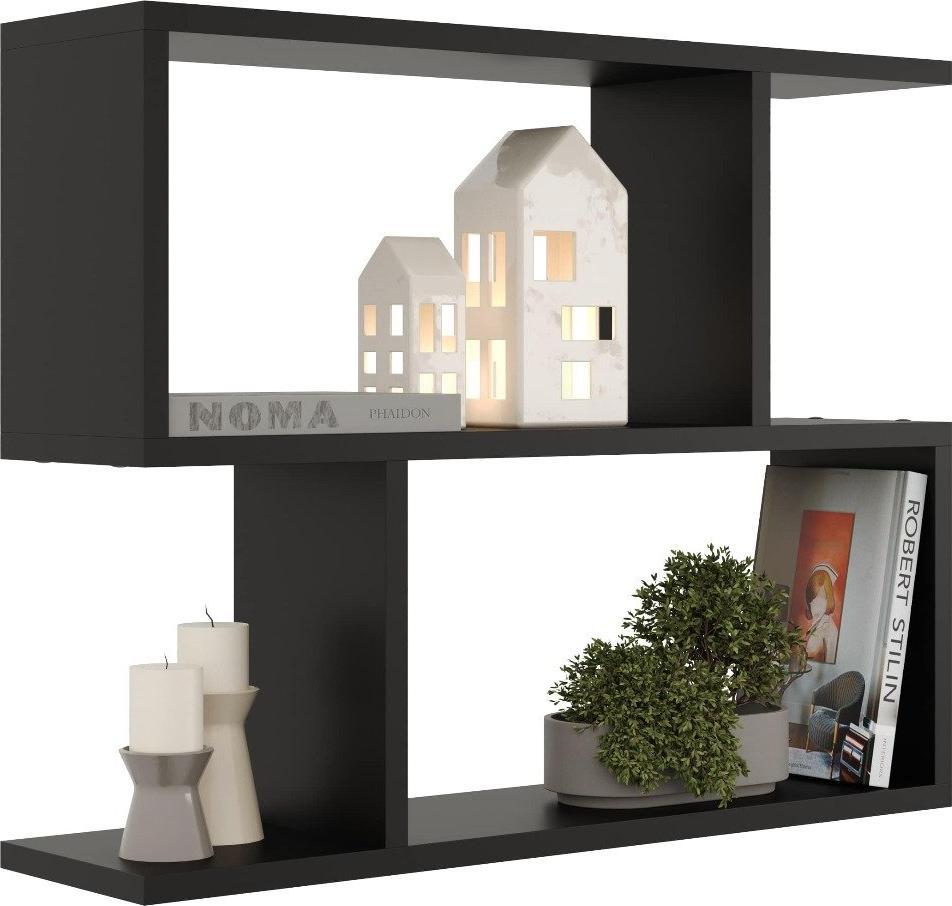 KROKUS Półka ALESIA 7 czarna