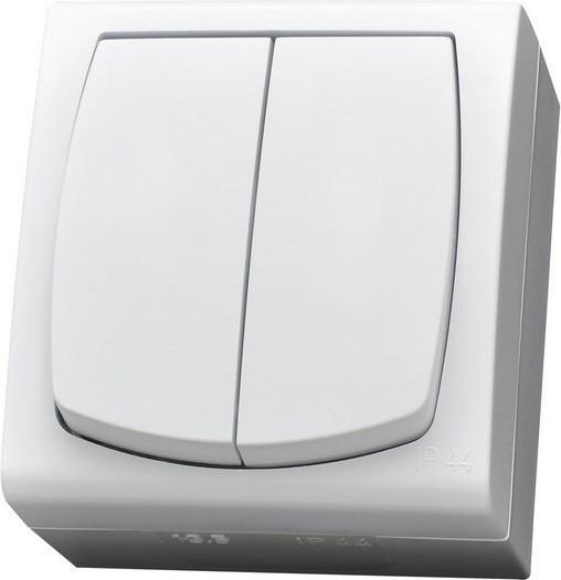 Ospel Łącznik świecznikowy Madera podwójny hermetyczny biały (ŁNH-2N/00)