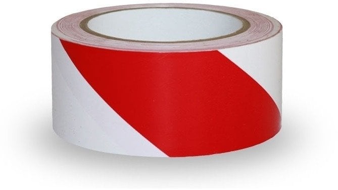 TAŚMA OSTRZEGAWCZA BIAŁO-CZERWONA 75MM*100M