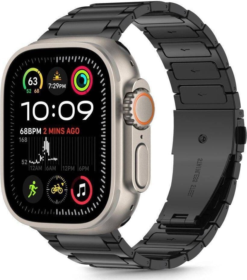 Tech-Protect Pasek do APPLE WATCH 6 / 7 / 8 / 9 / 10 / SE / ULTRA 1 / 2 (44 / 45 / 46 / 49 MM) Tech-Protect Stainless Classic czarne