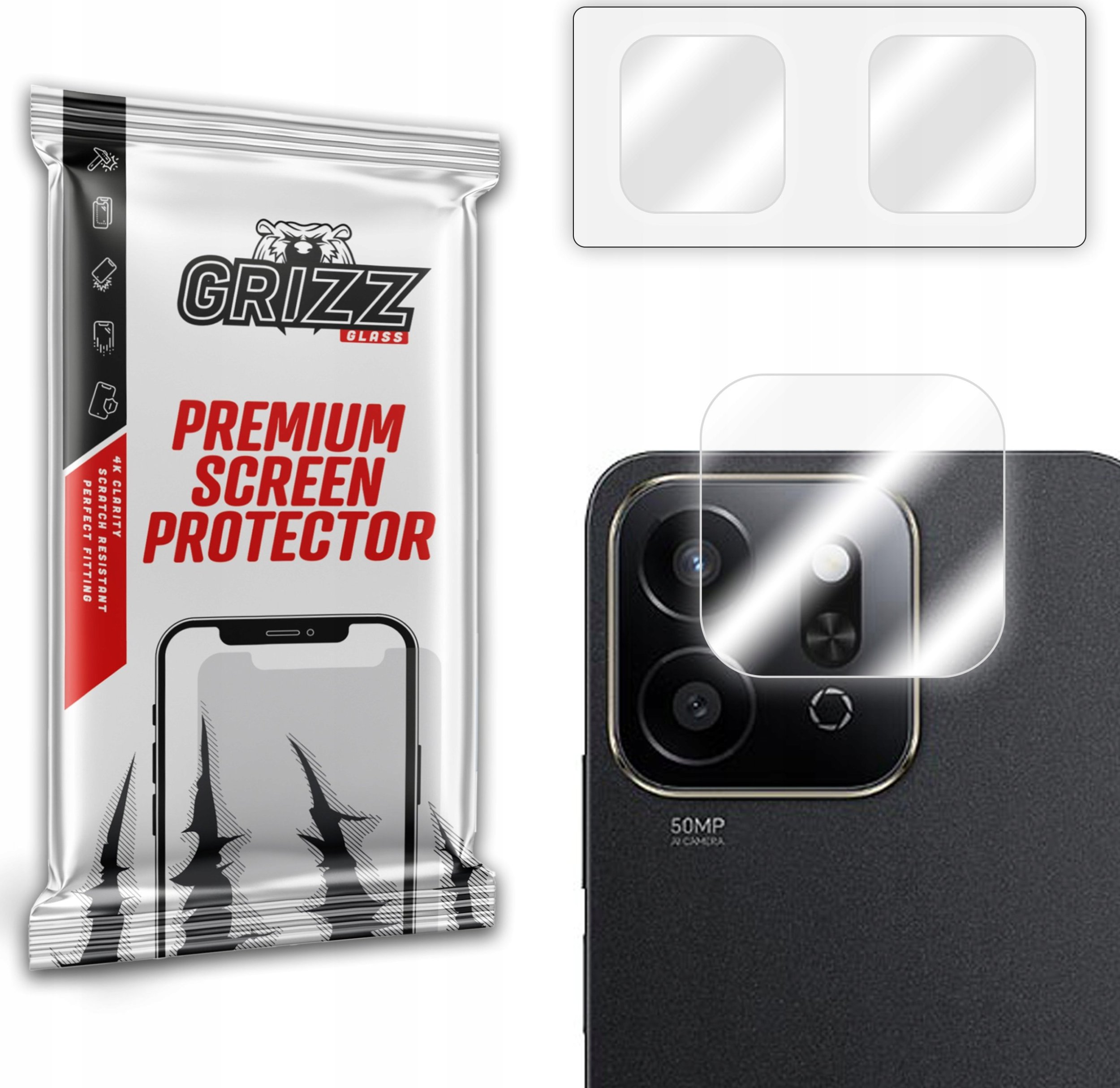 Szkło na aparat GrizzGlass HybridGlass Camera do Honor Play 9T 5G