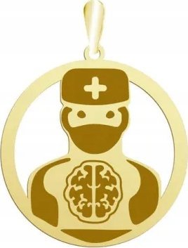 Radziszewska Jewellery Lekarz Neurolog Pozłacana Zawieszka GRAWER