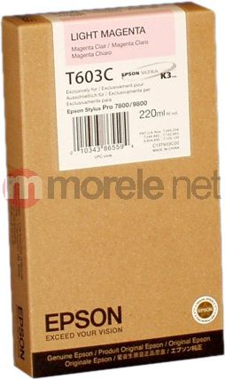 Tusz Epson Wkład atramentowy Stylus do 7800/9800 light magenta (220ml) (C13T603C00)