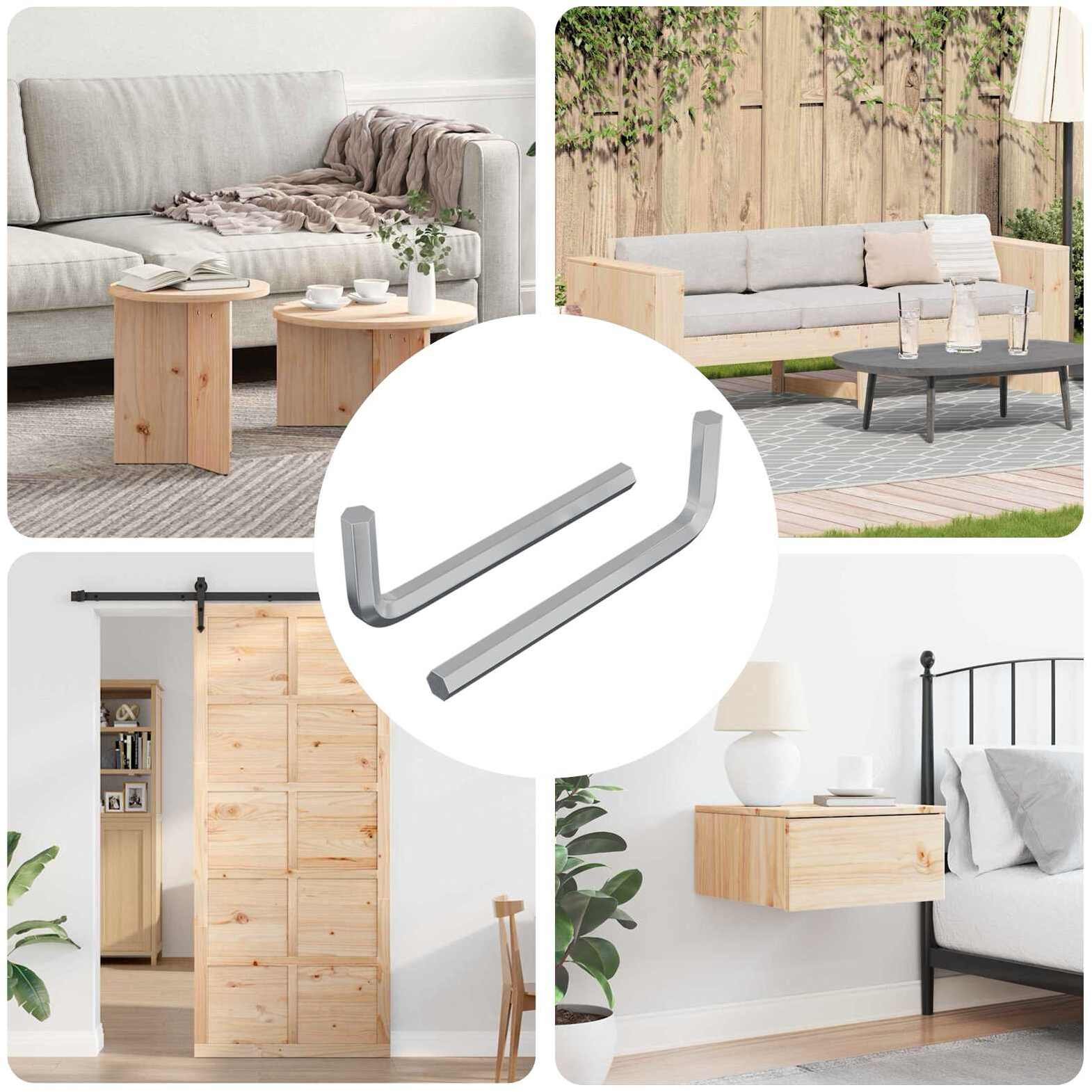 vidaXL Klucz Szesnastokątny 2 pcs Srebrny 32 x 86 mm Stal