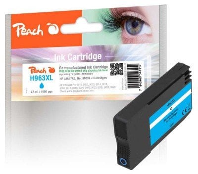 Peach Patrone HP Nr.963XL 3JA27AE cyan OEM reset remanufactured