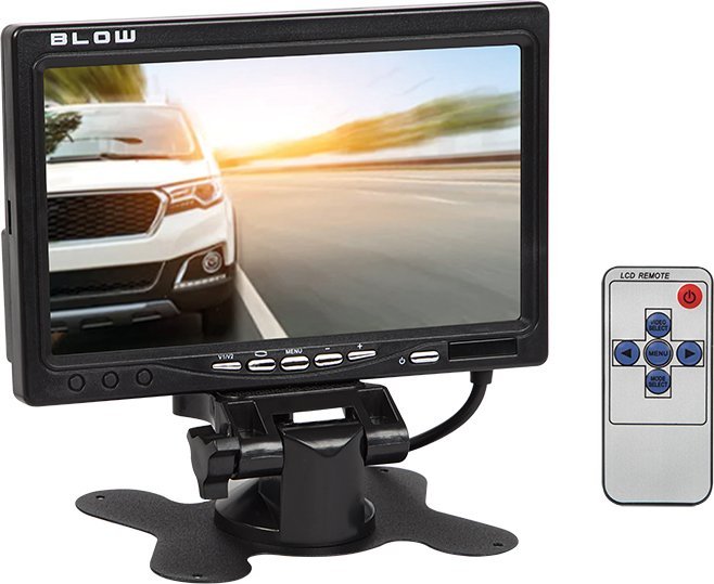 Blow MONITOR 7" do kamery cofania LCD TFT Blow z 2 wejściami AV
