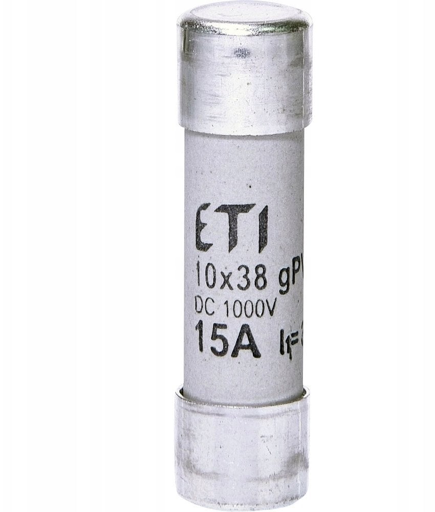 Wkładka bezpiecznikowa cylindryczna PV 10x38mm 15A gPV 1000V DC CH10 002625080