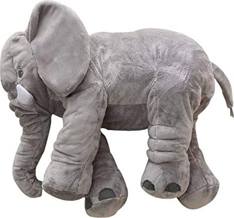 BLUBELL Przytulanka podusia Słoń pluszowy 60 cm Szary