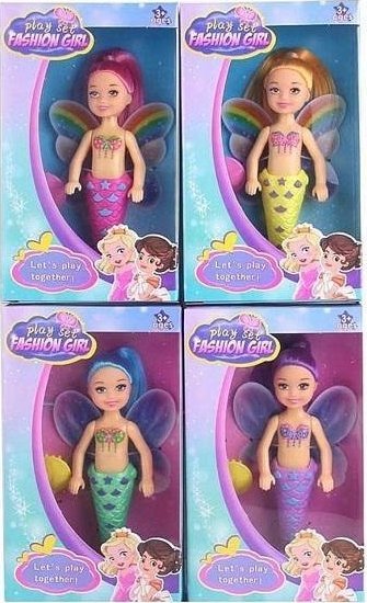 Lalka syrenka ze skrzydełkam MIX