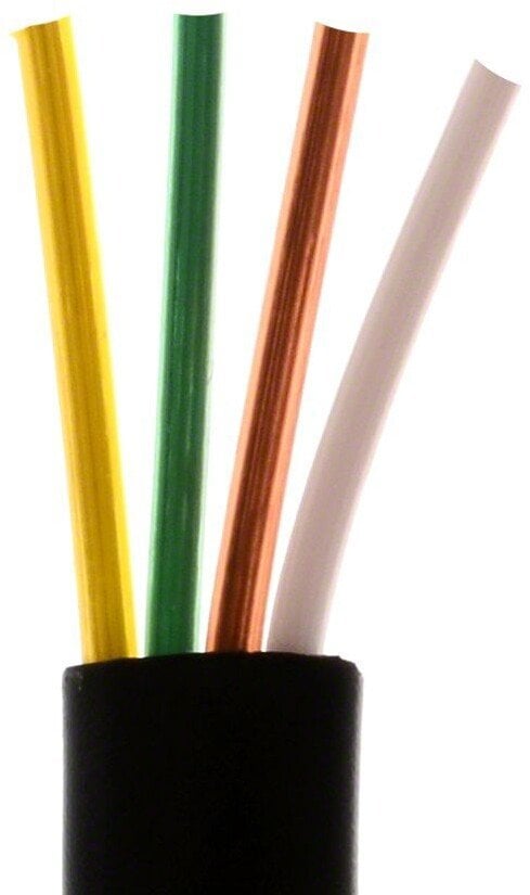 Telefonkabel, 4-adrig, flach (100 m) schwarz