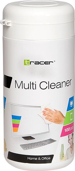 Tracer Chusteczki nawilżane do czyszczenia ekranów LCD 100 szt. duża tuba (TRASRO20130)