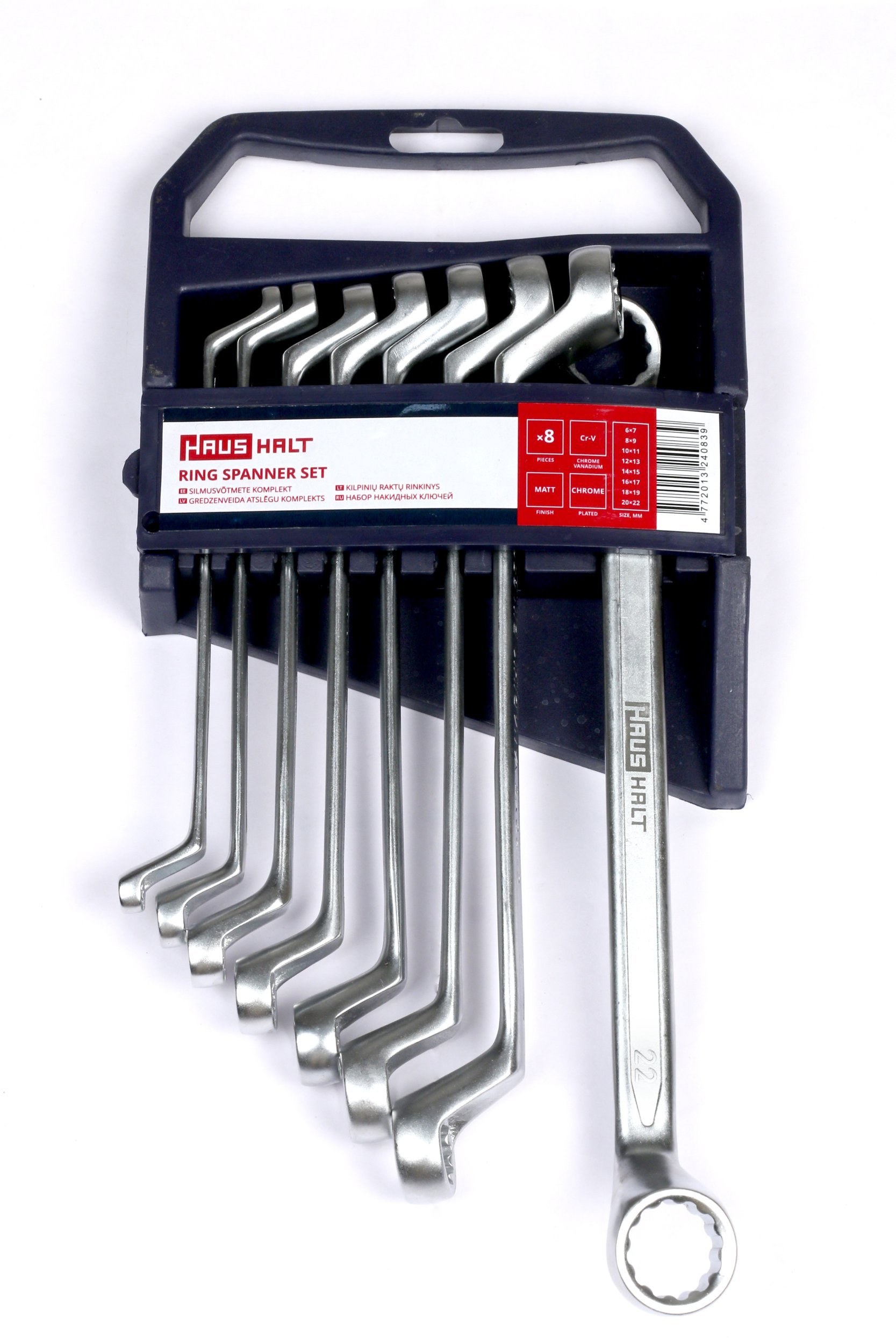 RING SPANNER SET HAUSHALT 8 PCS CR-V