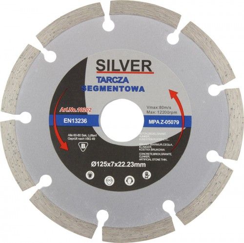 Silver TARCZA DIAMENTOWA SEGMENTOWA 125 x 22,2 x 7mm EX10202