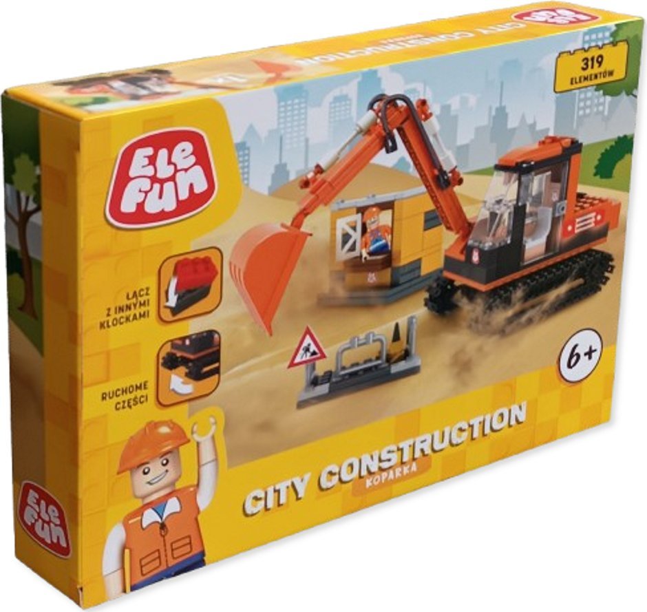 Elefun Klocki Elefun - City Construcion - Koparka 8824