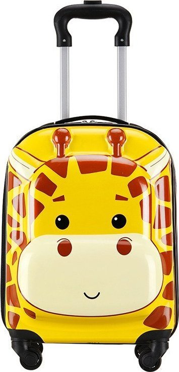 Costway Walizka podróżna dla dzieci bagaż podręczny na kółkach żyrafa
