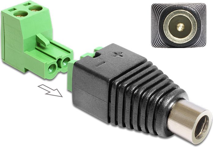 Adapter AV Delock Terminal Block czarny (65423)
