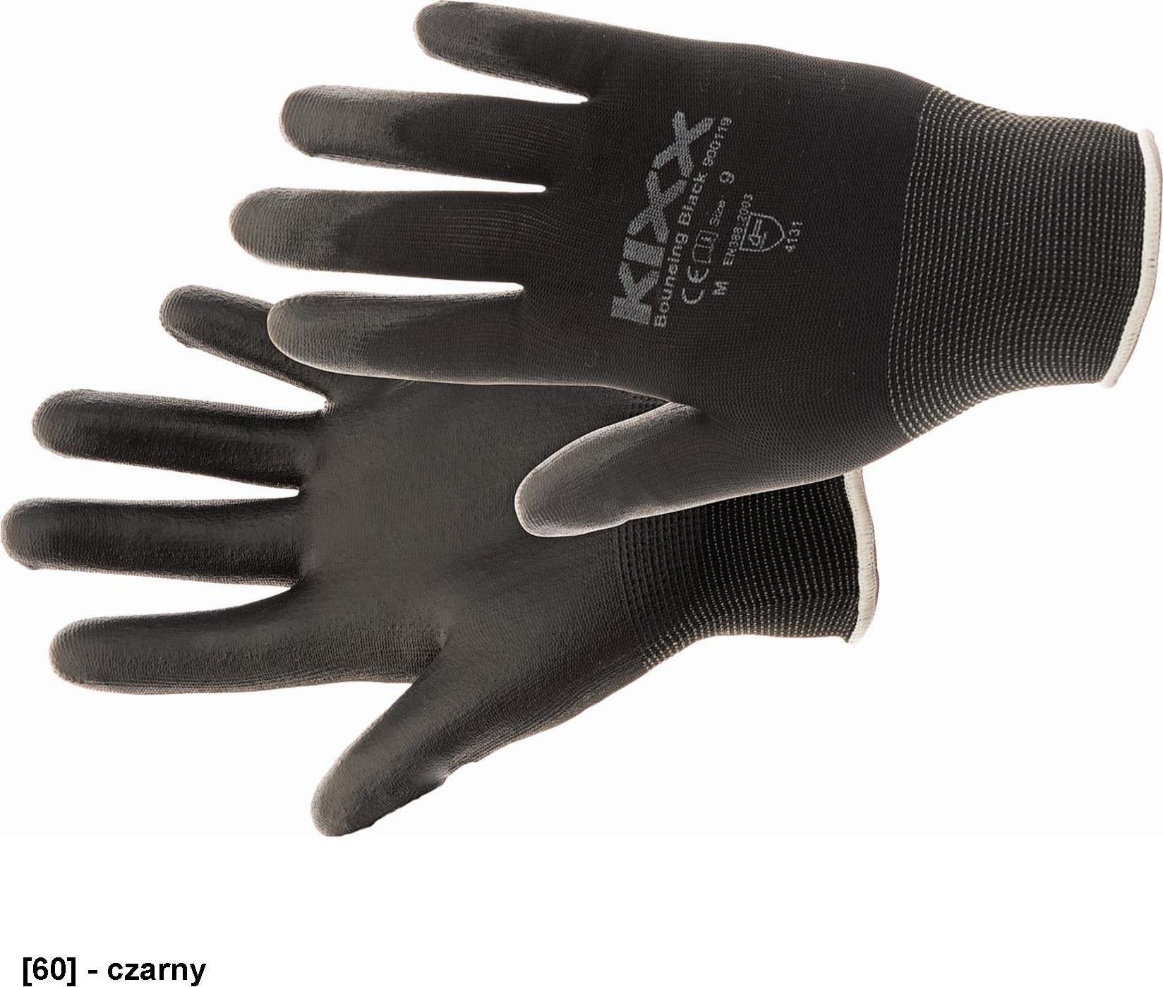 CERVA BOUNCING BLACK - rękawice mechaniczne powlekane 9