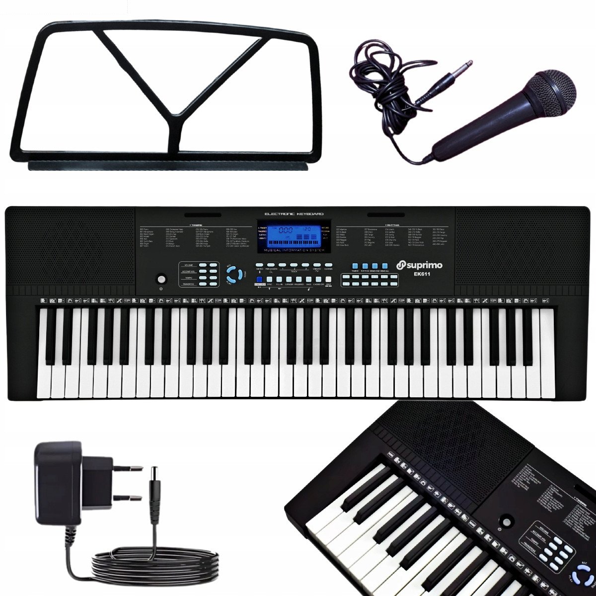 SUPRIMO EK611 keyboard elektroniczny edukacyjny 61