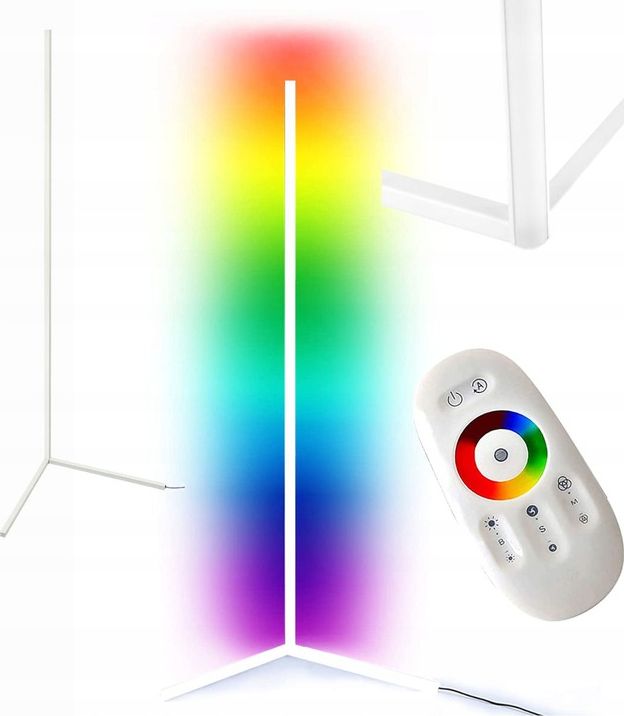 Mozos Lampa podłogowa narożna LC-RGB LED biała