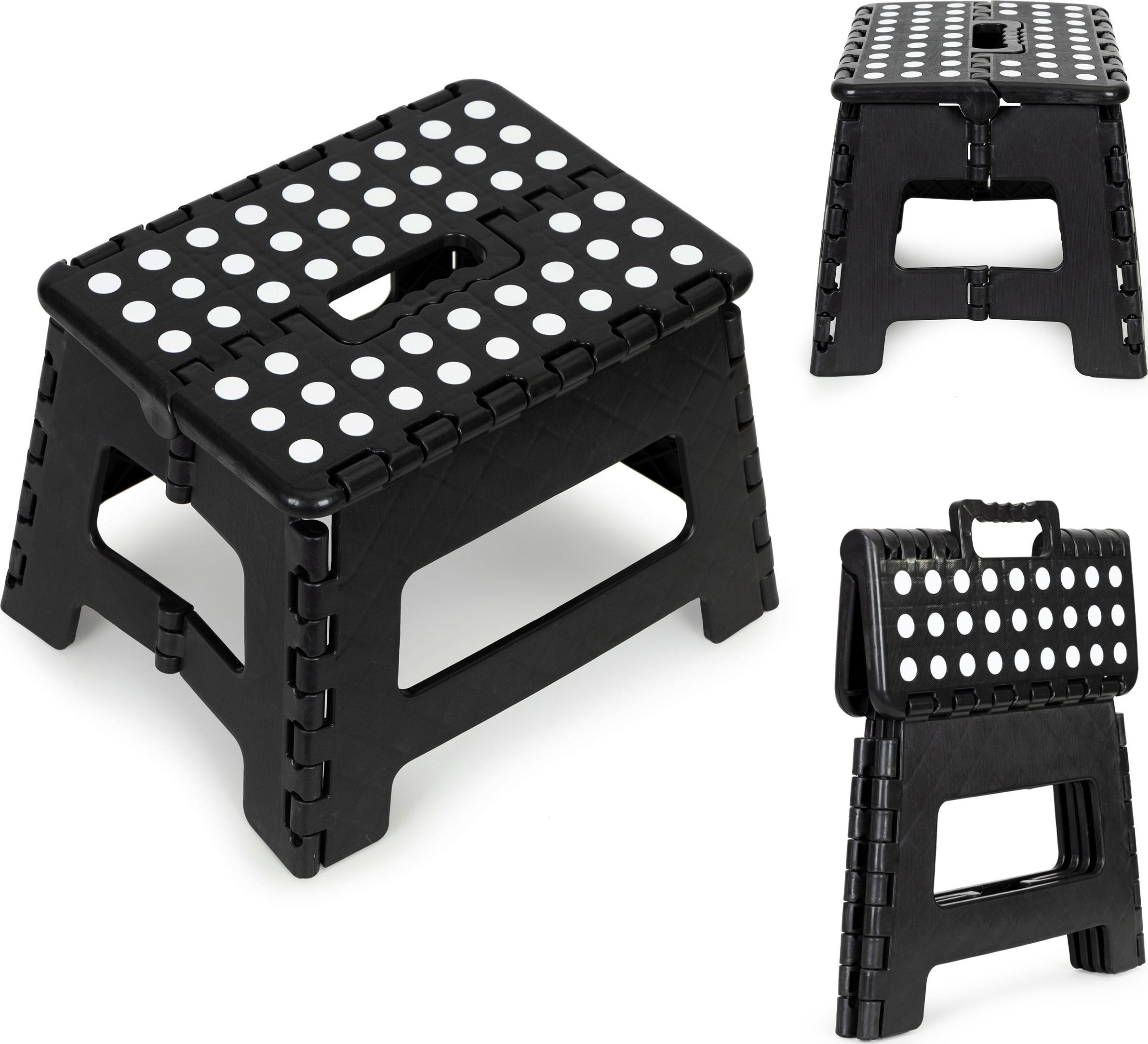 ModernHome Stołek składany 1 stopniowy taboret z tworzywa 22 cm