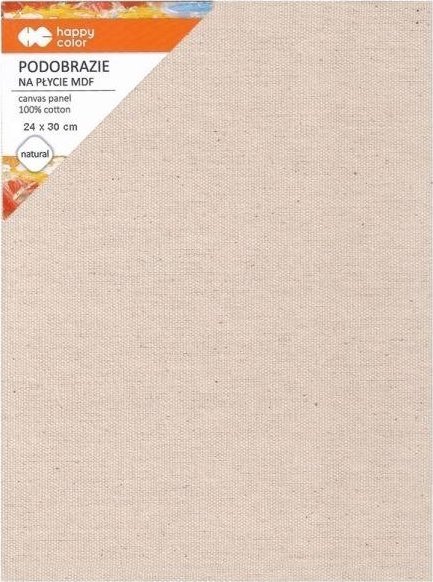 Happy Color Podobrazie bawełniane 24x30, impregnowane naturalne, MDF 4mm, Happy Color
