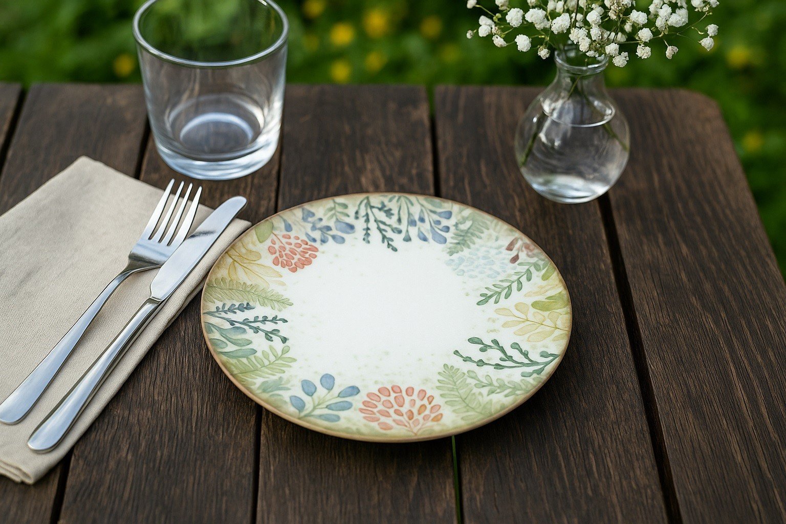 Talerz deserowy 20,5 cm Daisy Watercolor 9144