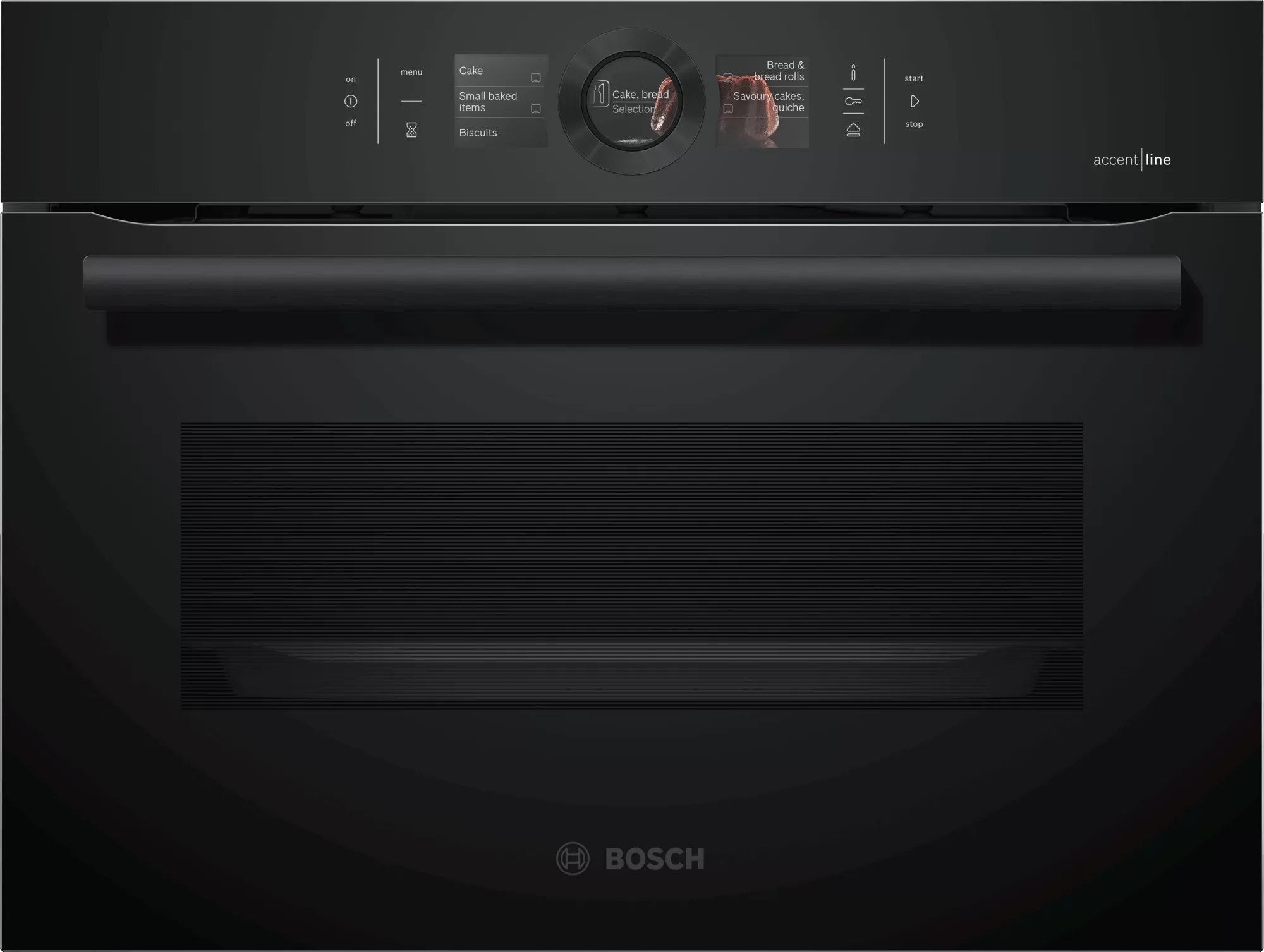 Piekarnik Bosch CSG856RC7 Serie | 8, Wbudowany piekarnik kompaktowy z funkcją pary, Węgiel czarny