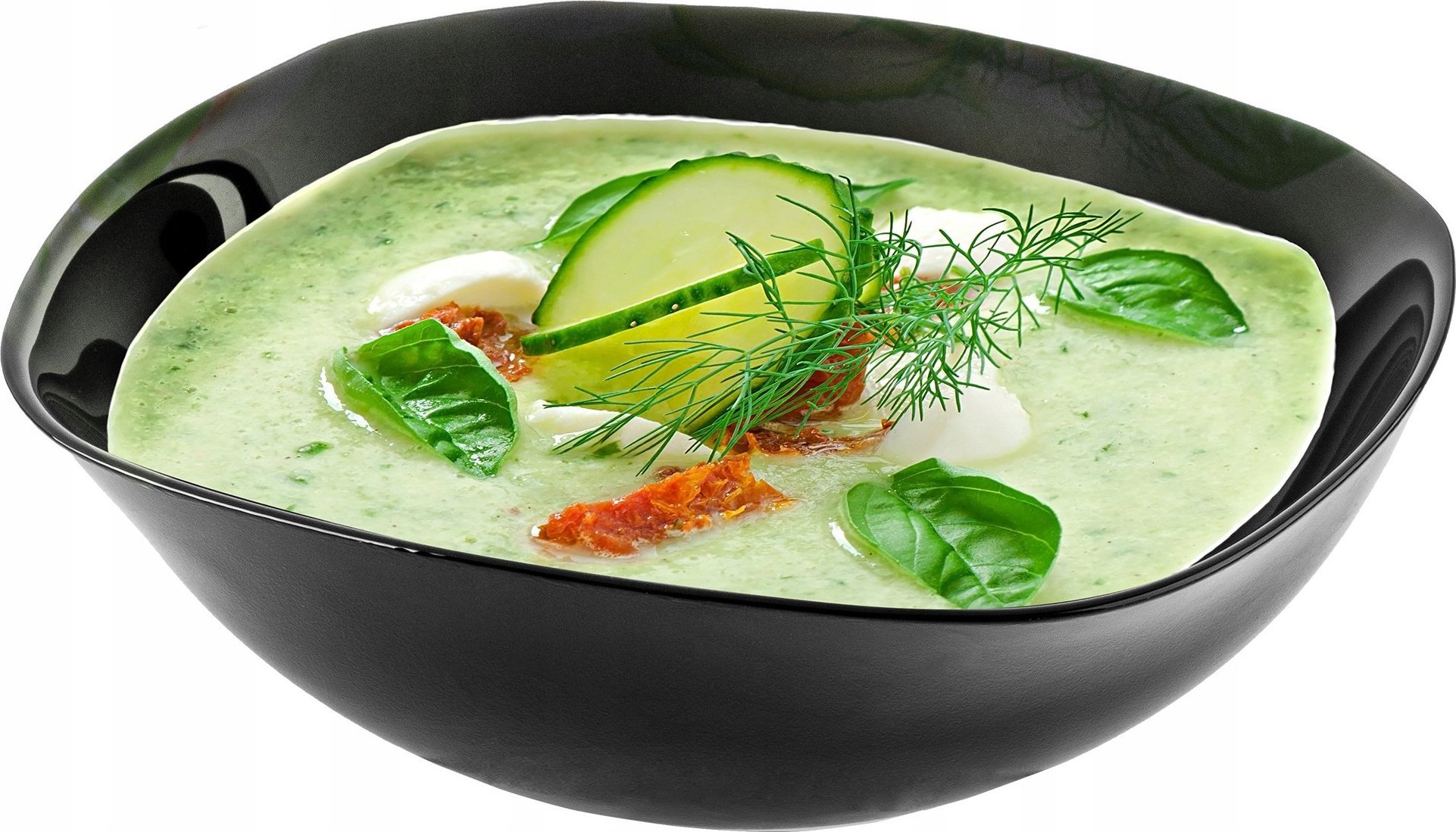 Kadax Salaterka Miska Szklana 19cm Na Przekąski Czarna