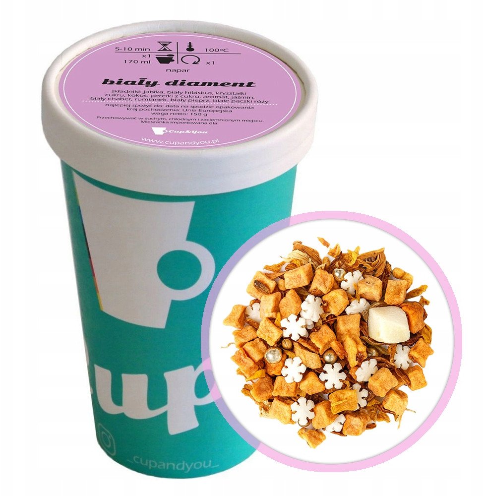 Sypana herbata owocowa Biały Diament pączki róży 150g napar mieszanka - herbata liściasta sypana mieszanka napar susz