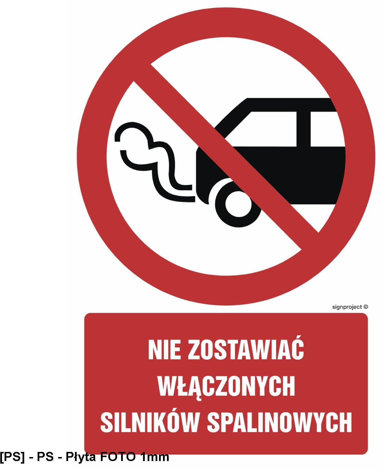 GC020 - Nie zostawiać włączonych silników spalinowych 250x375