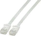 EFB Płaski kabel połączeniowy RJ45 U / UTP, kat.6A, PVC, 1,5 m, biały (K8107WS.1,5)