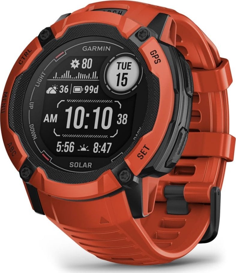 Zegarek sportowy Garmin Instinct 2X Solar Czerwony (010-02805-01)