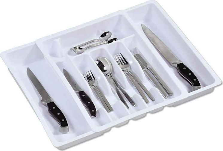 Kesper Wkład na sztućce do szuflady rozsuwany Kesper 29 - 50 cm szary