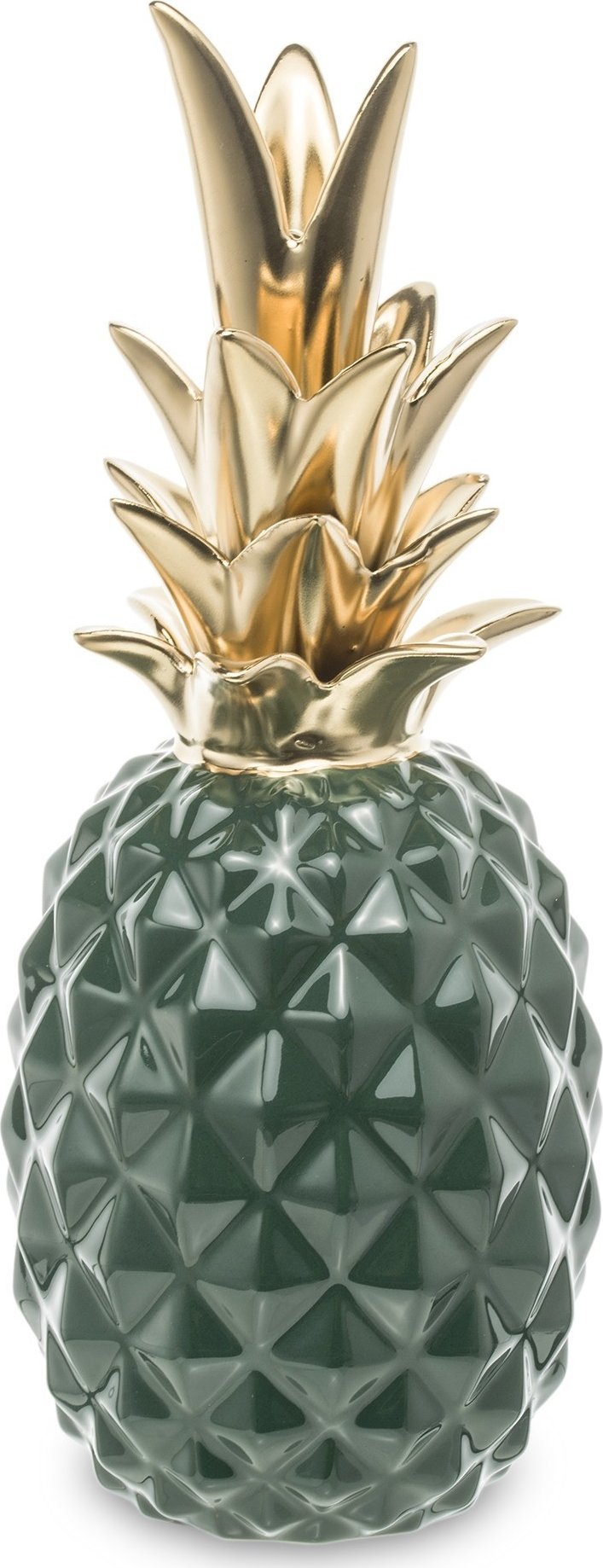 Art-Pol Dekoracja z ceramiki Ananas zielono-złoty 131490