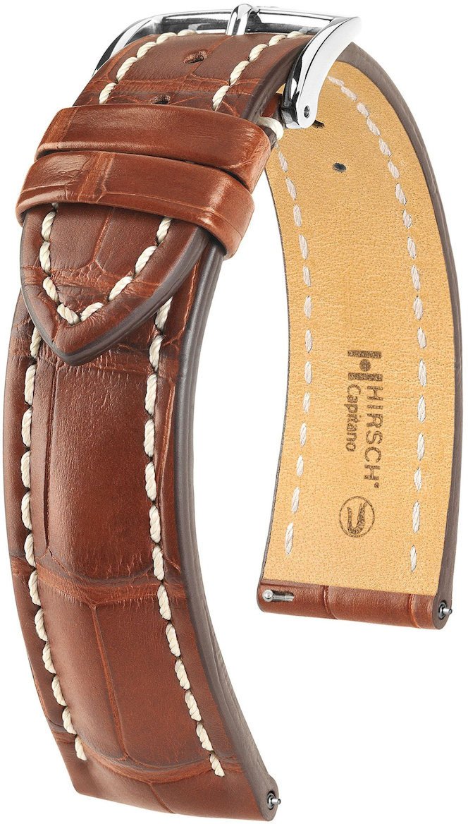 Pasek ze skóry aligatora 22 mm HIRSCH Capitano L 04807079-2-22 .