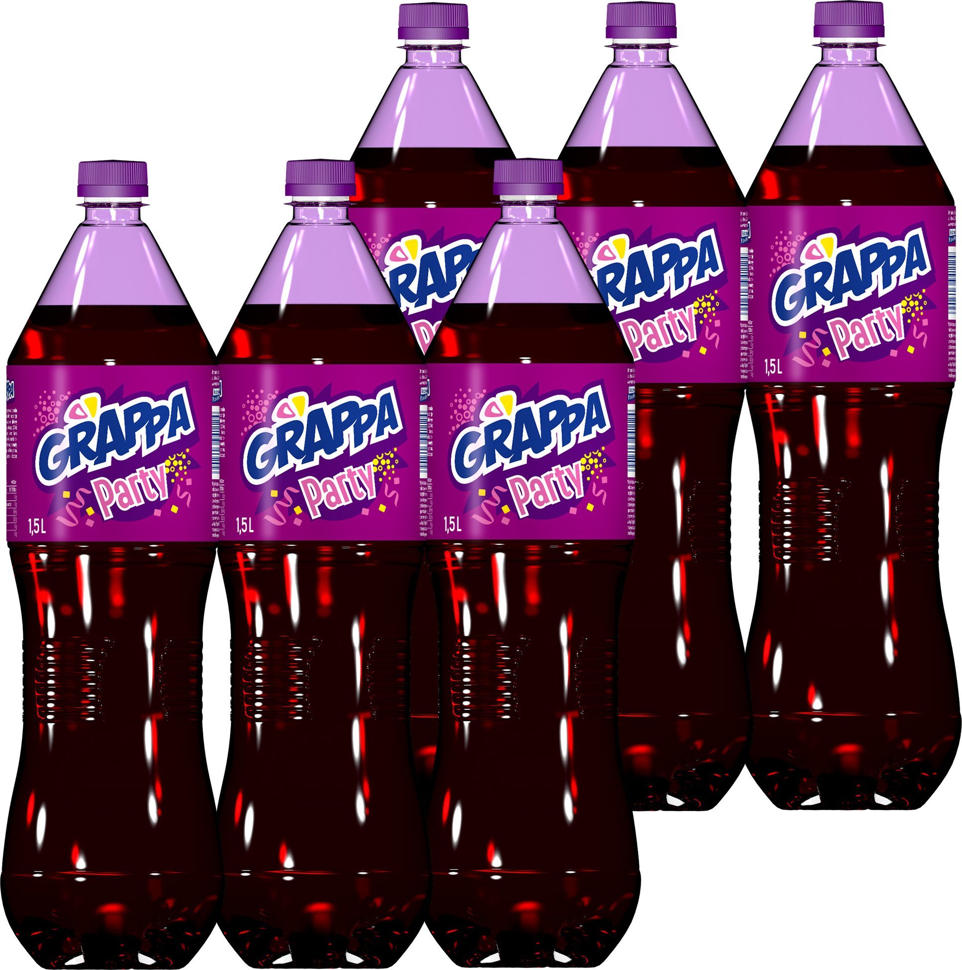 Grappa Grappa Party Napój gazowany o smaku winogronowym 1,5 l x 6 sztuk