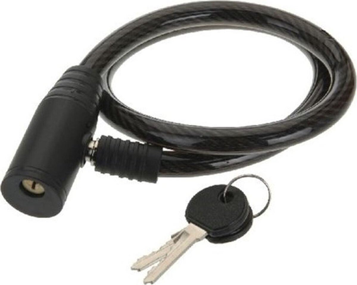 XQMax ZAPIĘCIE ROWEROWE XQMAX SPIRALNE NA KLUCZ 0,8x65CM CZARNE