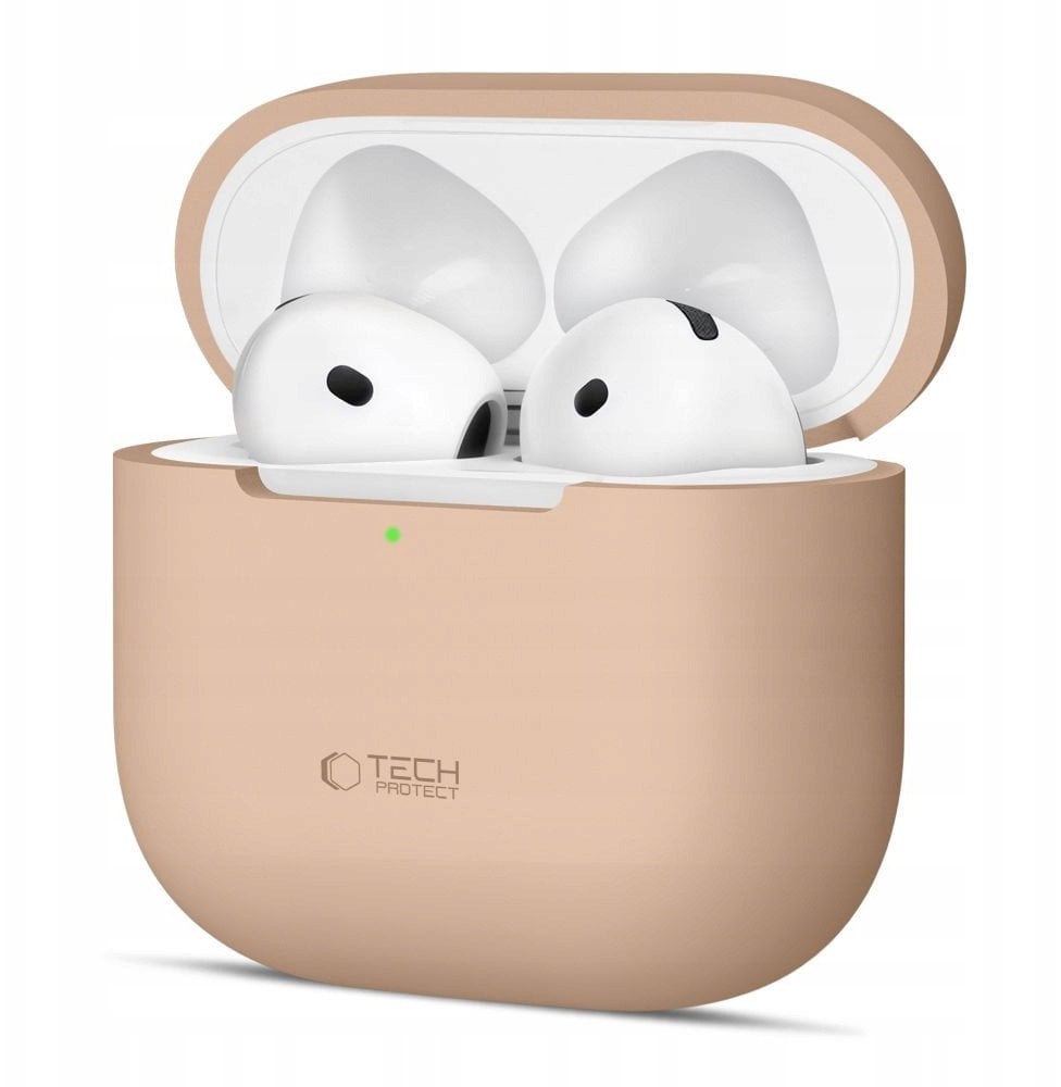 Etui Tech-Protect Silicone Apple AirPods 4 Cafe Latte