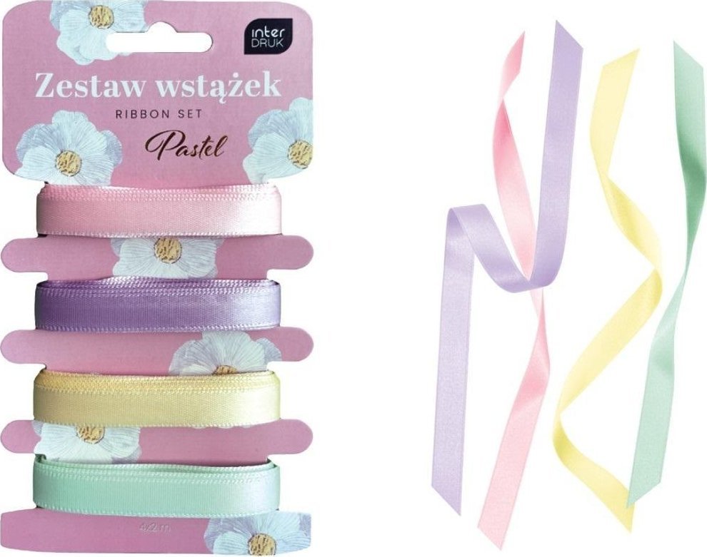 Zestaw wstążek 4x2m pastel
