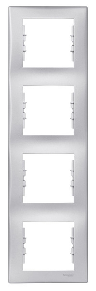 Schneider Electric Ramka poczwórna Sedna pionowa aluminium SDN5802060