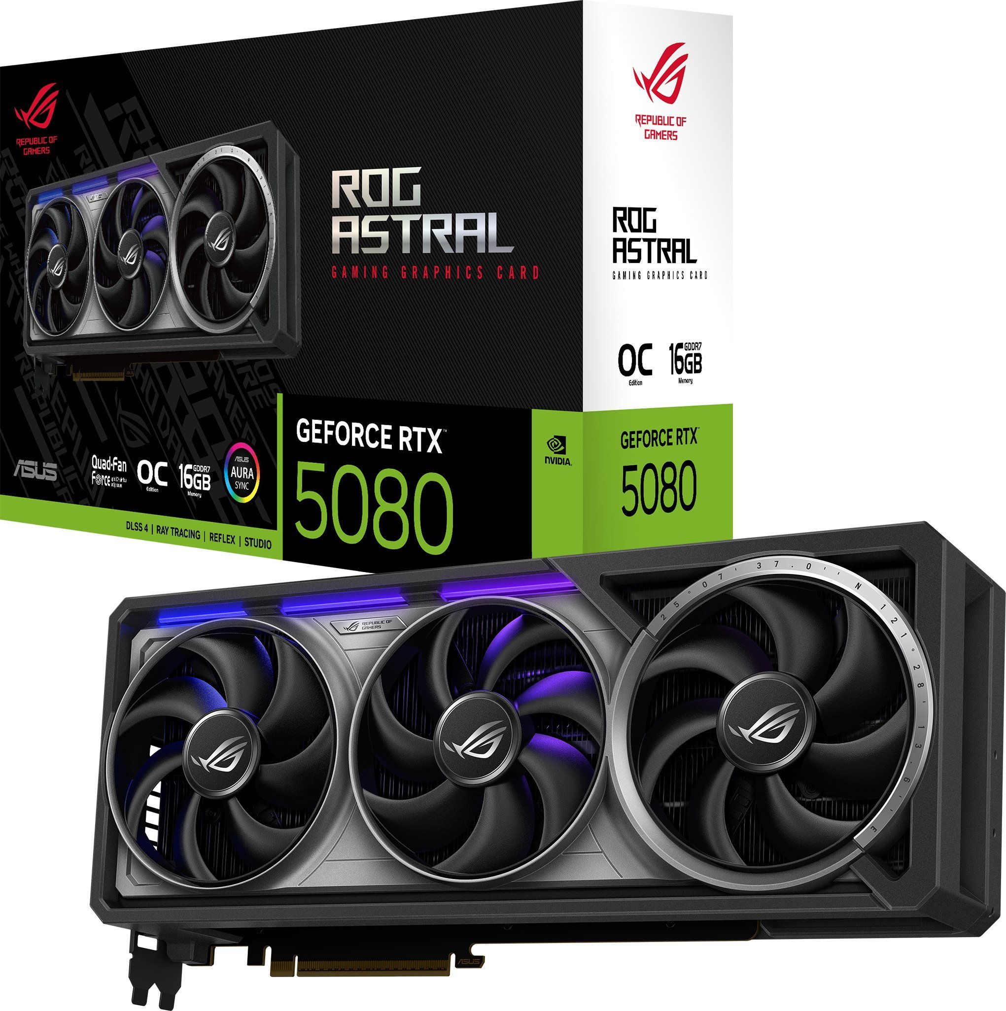 Karta graficzna Asus ROG Astral GeForce RTX 5080 OC 16GB GDDR7 (ROG-ASTRAL-RTX5080-O16G-GAMING)