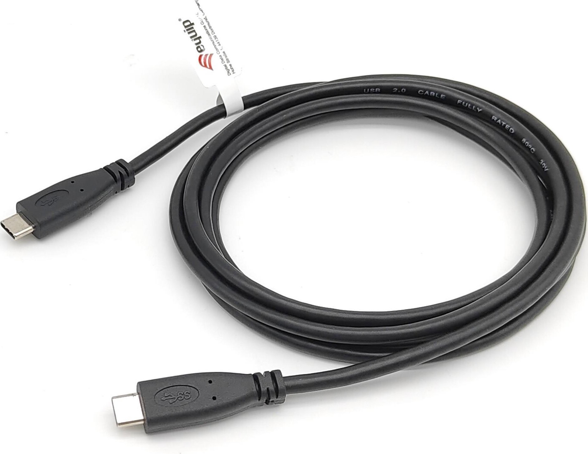 Kabel USB Equip USB-C - USB-C 2 m Czarny (128887)