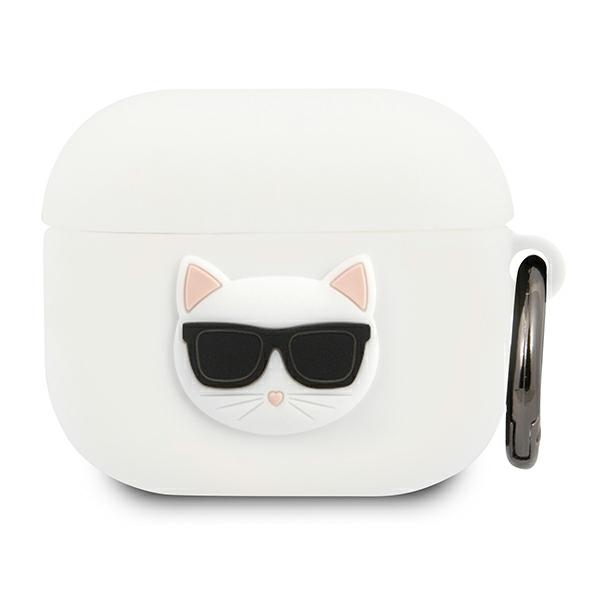 Karl Lagerfeld Etui ochronne KLACA3SILCHWH Silicone Choupette do AirPods 3 białe